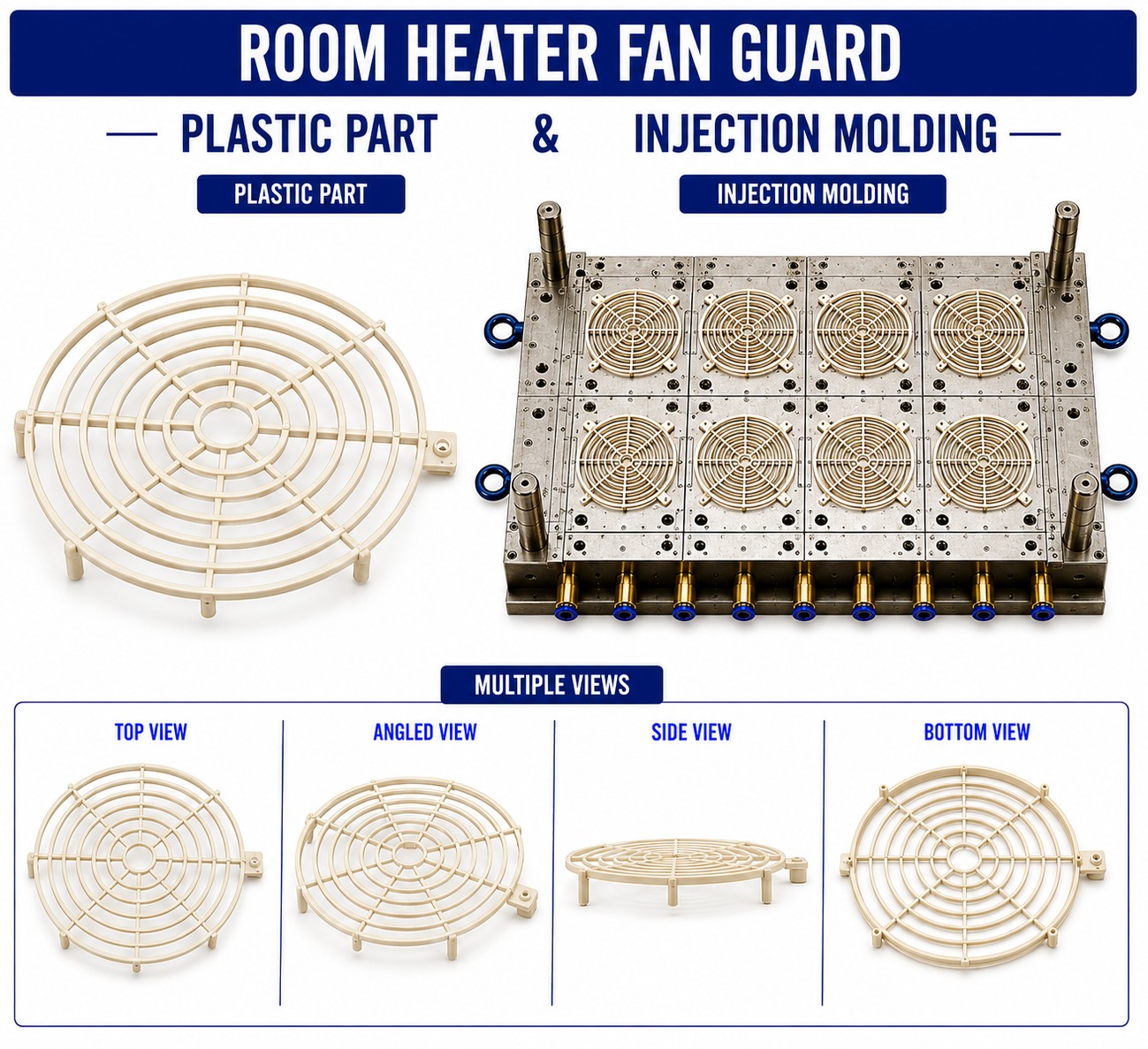 Room Heater Plastic Fan Guard Mould and Moulding Service
